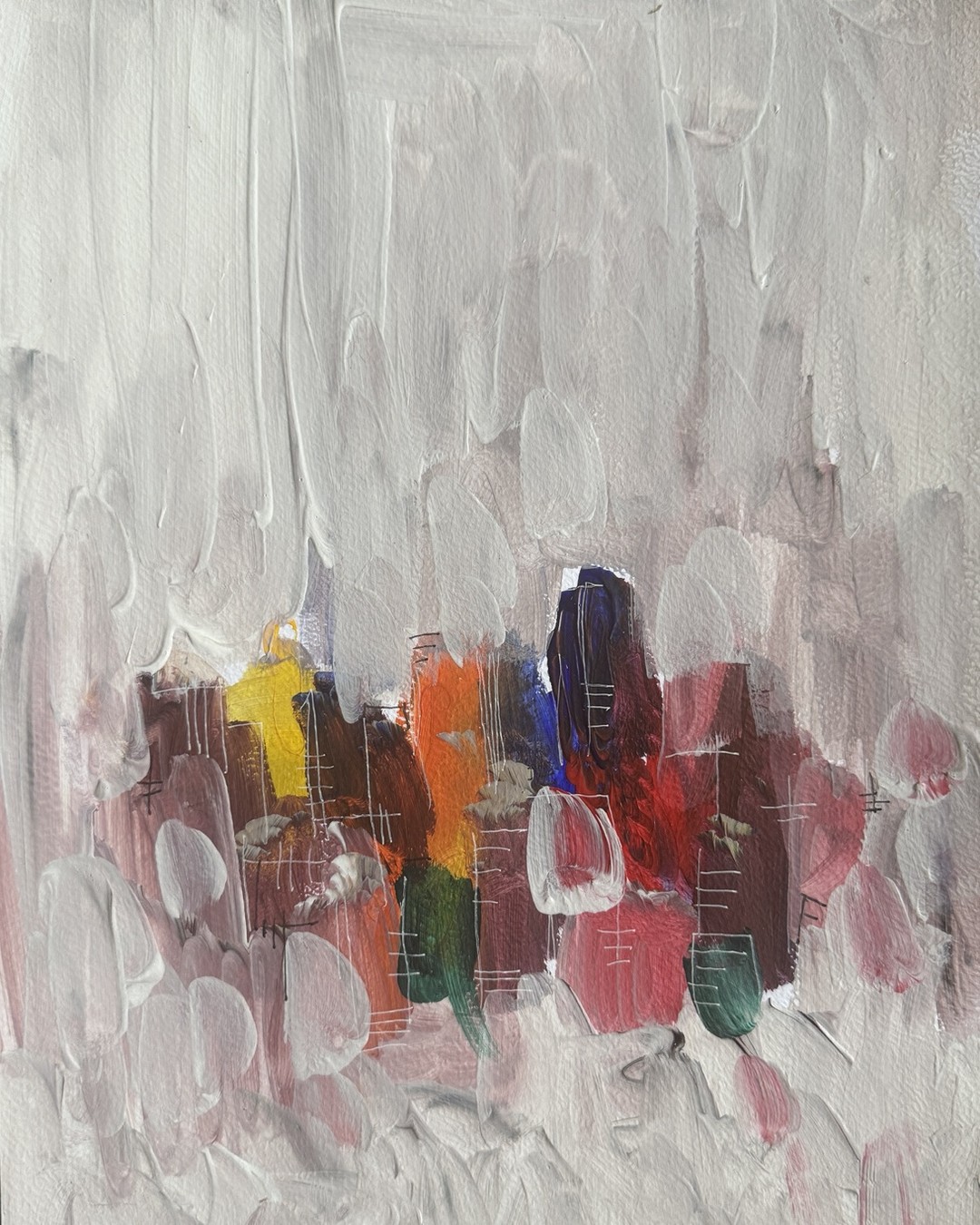 Painting No. 005 by Ehab Omaro, acrylic and ink on paper